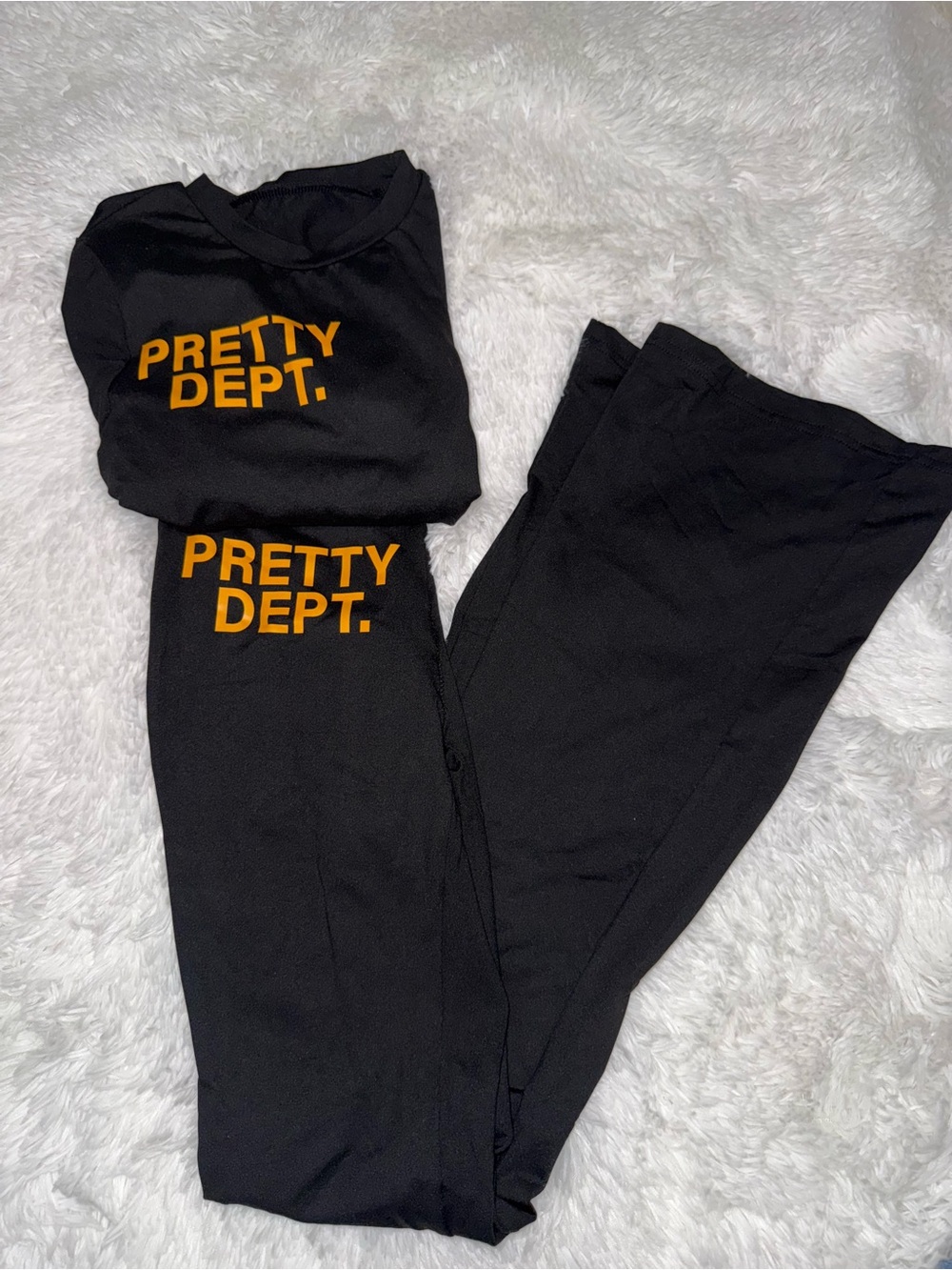 Black Lounge Pants w/ long sleeve shirt